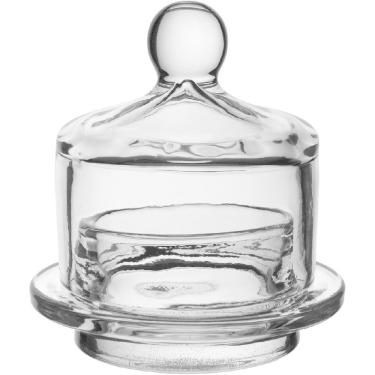 Imagem de MANTEIGUEIRA HOME&CO COM TAMPA VIDRO 9x9x9cm TRANSPARENTE