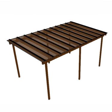 Imagem de Kit Policarbonato Bronze 4mm 5,00m X 2,00m - Perfis Naturais