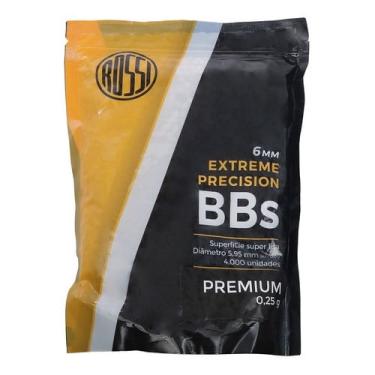 Imagem de Esfera plastica bbs 6MM para airsoft 4000UN 0,25G premium branca rossi