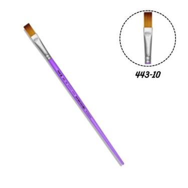 Imagem de Pincel Chato 443 - 10 Longo Sintético Tigre Cerdas Marrom