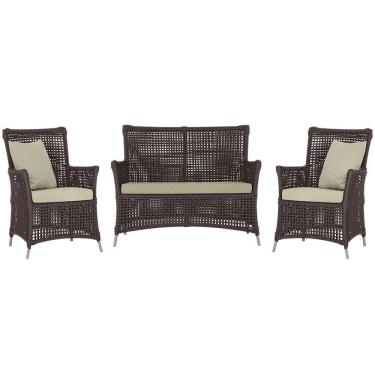 Imagem de  Jogo Sofá e 2 Poltronas de Área Igapó Alumínio