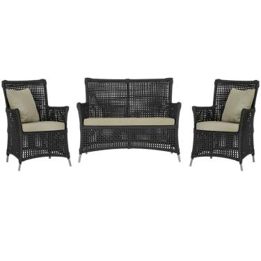 Imagem de  Jogo Sofá e 2 Poltronas de Área Igapó Alumínio