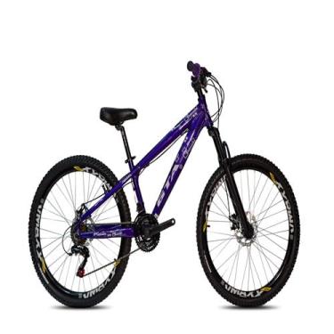 Imagem de Bicicleta Aro 26 Freeride Gta Rebel Roxa Câmbios shimano 21 Velocidades Aro Vmaxx
