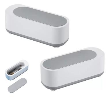 Imagem de Limpador Ultrassonico Oculos Joias Kit 2 Unidades Aneis Pinceis de Maquiagem Acesssorios Portatil Multiuso Limpeza Profunda Alta Frequencia Estojo