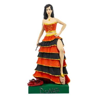 Imagem de Escultura Pomba Gira Dona Sete Com Incensário 24 cm Resina - Lua Místi