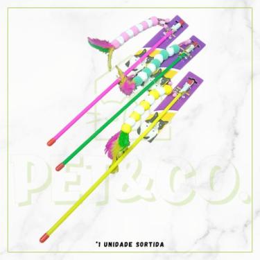 Imagem de Kit Varinha para Gato com Centopéia de Pelúcia e Penas Interativo - Pe