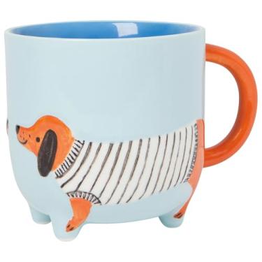 Imagem de Now Designs Caneca Jubilee Dachshund Critter - Xícara de café de cerâmica de 425 g, um presente para amantes de cães