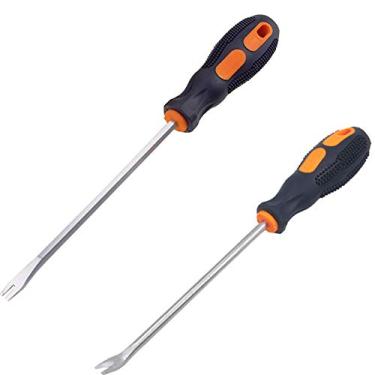 Imagem de Puxador de unhas em forma de U/em forma de V, alça macia, para remover todos os tipos de grampos para móveis, piso, caixa de madeira, porta-retrato (2 peças)