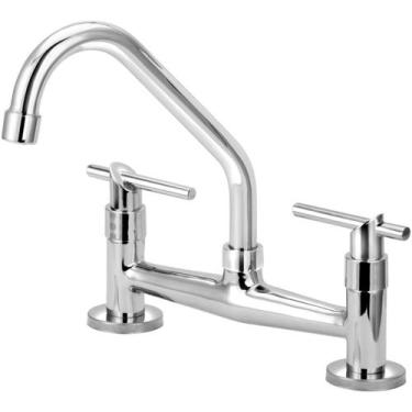 Imagem de Misturador de Bancada Cromado para Cozinha Furkin  de Mesa em Metal 1/