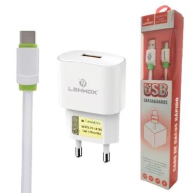 Imagem de Kit Carregador Compatível Com LG K71 _ Cabo Tipo C e Fonte - LEHMOX