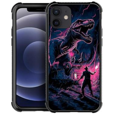 Imagem de Goodsprout Compatível com iPhone 11 Capa masculina treinando dinossauro gráfico para meninas, design de padrão de imagem à prova de choque anti-arranhões capa traseira rígida PC para iPhone 11
