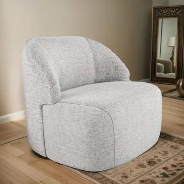 Imagem de Poltrona Organica Decorativa Eloa Linho Cinza - Londrilar - LM DECOR