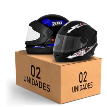 Imagem de Kit 2 Capacete Fechado Sport Moto 788 + Liberty 4 Kids Feminino Mascul