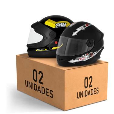 Imagem de Kit 2 Capacete Fechado Sport Moto 788 + Liberty 4 Kids Feminino Mascul