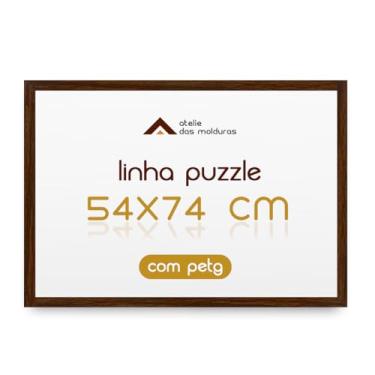Imagem de Moldura para Quebra Cabeça Puzzle de 1000 Peças 54x74 com Proteção Petg (Marrom)