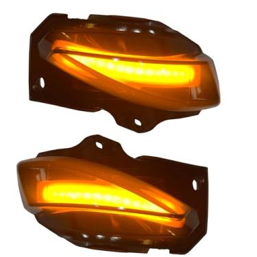 Imagem de znakeauto 2 luzes de seta espelhadas laterais compatíveis com To-yota Corolla 2019-2024, conjunto de luz indicadora de seta dinâmica de LED sequencial, lente fumê