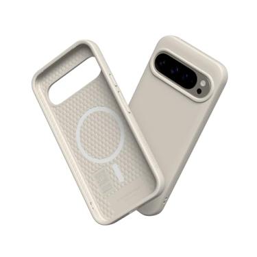 Imagem de RhinoShield Capa compatível com [Pixel 9 Pro XL] | SolidSuit compatível com MagSafe - capa com tecnologia de absorção de choques, resistente a impactos de mais de 3,5 metros - bege areia