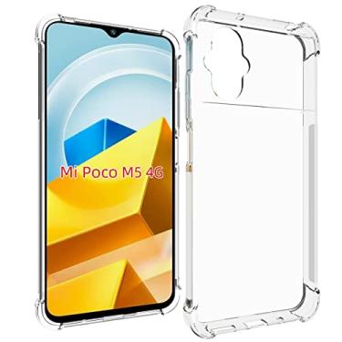 Imagem de USTIYA Capa para Xiaomi Poco M5 4G Uso Resistente, Bumper Absorção Choques em TPU Transparente Protector Câmera Espessamento nas Quatro Pontas da Carcasa