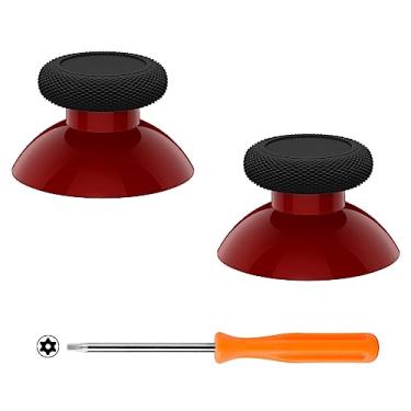 Imagem de eXtremeRate Replacement Thumbsticks for Xbox Core Wireless Controller, Joysticks Repair Kit for Xbox Series X/S Controller, Custom Analog Stick Buttons for Xbox One S/X/Elite - Carmine Red & Black
