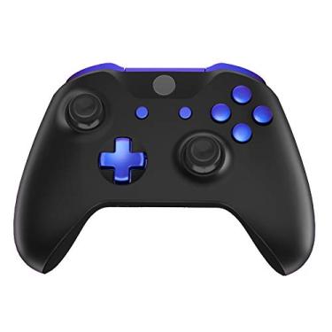 Imagem de eXtremeRate LB RB LT RT amortecedores gatilhos D-Pad ABXY Iniciar Sincronização Botões, Chameleon Roxo Azul Conjunto completo Botões Kits de Reparo com Ferramentas para Xbox One S e Xbox One X Controller (Modelo 1708)
