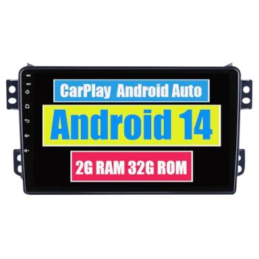 Imagem de RoverOne Central Multimídia para Suzuki Splash Ritz 2008-2012 para Opel Agila 2008-2014 com CarPlay Android Auto Navegação GPS Bluetooth Radio Estéreo WiFi
