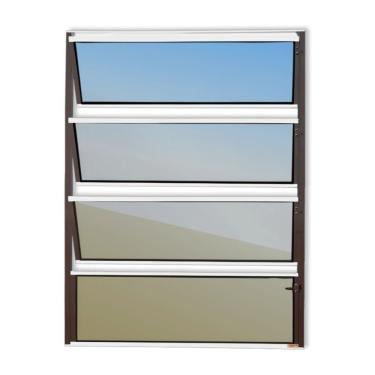 Imagem de Basculante Master Vidro Reflex 80cm X 40cm Brimak Mix Corten