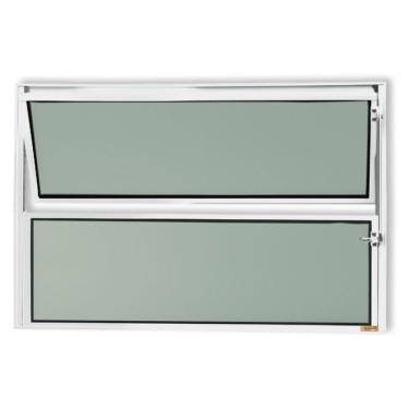 Imagem de Basculante Master Vidro Boreal 50cm X 50cm Brimak Branco