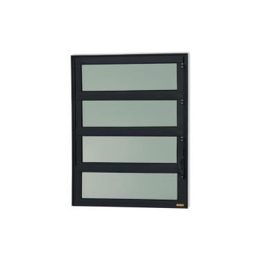 Imagem de Janela De Aluminio Basculante Elite Vidro Boreal 80cm X 40cm Brimak Preto