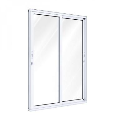 Imagem de Porta De Correr Lateral Sem Travessa 2 Folhas Móveis 215x150cm Lucasa Branco