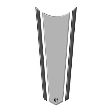 Imagem de Adesivo Faixa Gravata Resinado Tanque Moto Honda Cinza Cinza Escuro