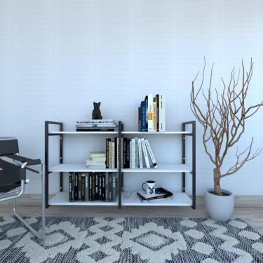 Imagem de Prateleira Escritorio Estante Branco Prateleira Sala Pratileira Estante Mdf Prateleira Industrial