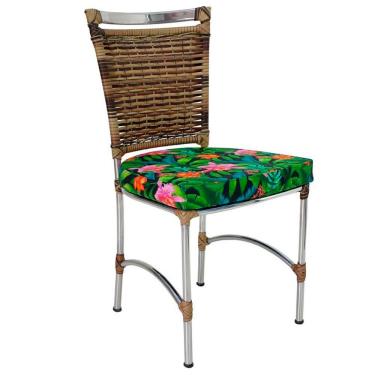 Imagem de Cadeira Em Alumínio E Fibra Sintética Jk Cozinha Edícula Cappuccino E Creara