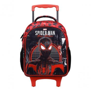 Imagem de Mochila Rodinhas Com Alças Costas 14 Spider Man Miles Morales Aranha Pequena11691