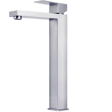 Imagem de Torneira de Banheiro Lavabo Misturador Monocomando Alta Square Aço Inox Escovado