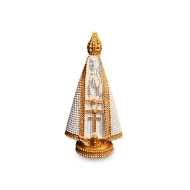 Imagem de Imagem Nossa Senhora Aparecida Pérola 3D 20cm Branca