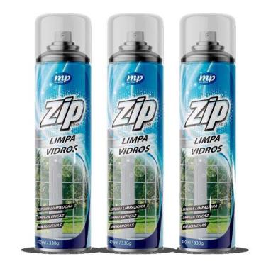 Imagem de Kit 3 Limpa Vidros Spray Zip My Place 400ml