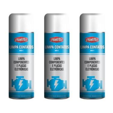 Imagem de Kit 3 Limpa Contato Elétrico Conectores Pc Radflu 300Ml