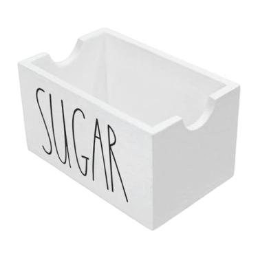 Imagem de DimyFew Suporte para sachês de açúcar para cafeteria 20 sachês organizador de de açúcar para cozinha doméstica, Branco