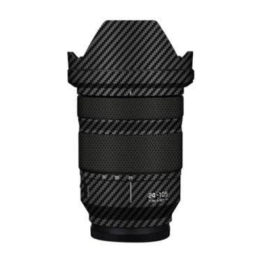 Imagem de Skin Lens Camera Skin Wrap Vinil Protetor Adesivo Acessórios de Fotografia para Panasonic Lumix S 24-105mm F4 24 105 (Fibra de Carbono Preto)