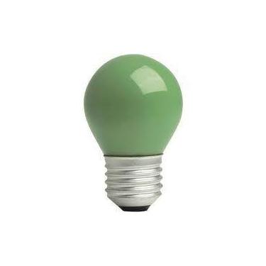 Imagem de Lampada Incandescente Bolinha 15w 220v Verde - Diversas, BG45