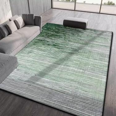 Imagem de Tapete de sala de estar com listras abstratas, fácil de limpar, decoração para casa, tapete para quarto, sala de estar, dobrável e macio (180 x 200 cm)/CX025-lint-free-2)