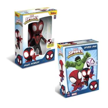 Imagem de Boneco Marvel Miles Morales Gigante 45cm Mimo Toys com Articulações Li