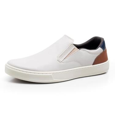 Imagem de Tenis Masculino Iate Casual Trabalho Sapatênis Slip On Estiloso Confortável Macio Leve (Cinza, BR, Adulto, Numérico, 41)