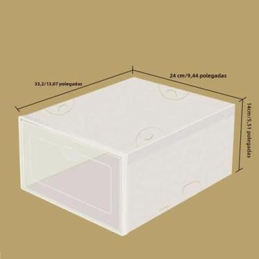 Imagem de Caixa Organizadora De Sapatos Transparente Dobrável À Prova De Poeira 