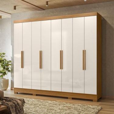 Imagem de Guarda-roupa Casal 8 Portas 4 Gavetas e Pés Diplomata - Moval