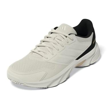Imagem de adidas Tênis feminino Courtjam Control 3, Branco/Off Branco/Champanhe Metálico, 35