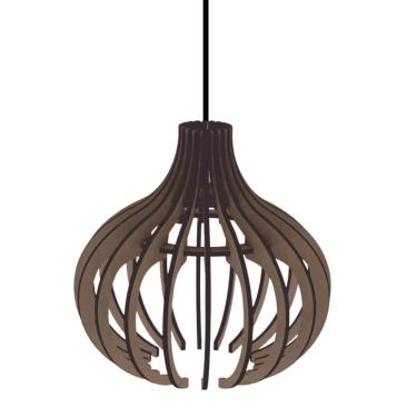 Imagem de Luminária Teto Tipo Pendente Diana Mdf - Completa Cor: Marrom