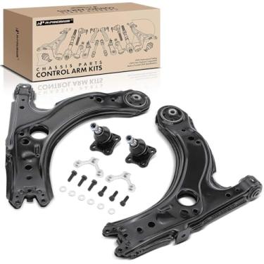 Imagem de A-Premium Conjunto Premium De 4, Braço Controle Inferior Dianteiro, Junta Esférica, Compatível Com Volkswagen Jetta 1999-2005, Golf 1999-2006, Fusca 1998-2010