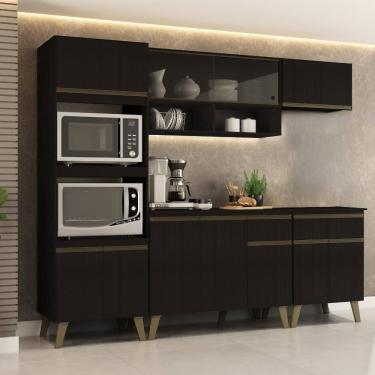 Imagem de Armário de Cozinha Completa Atlanta Prime Preto Touch