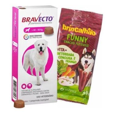 Imagem de Bravecto Antipulga E Carrapato 40 Á 56kg 1400mg Cão Cães